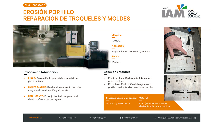 Blog 18 Reparación de troqueles y moldes a través de la Electroerosión por Hilo y penetración