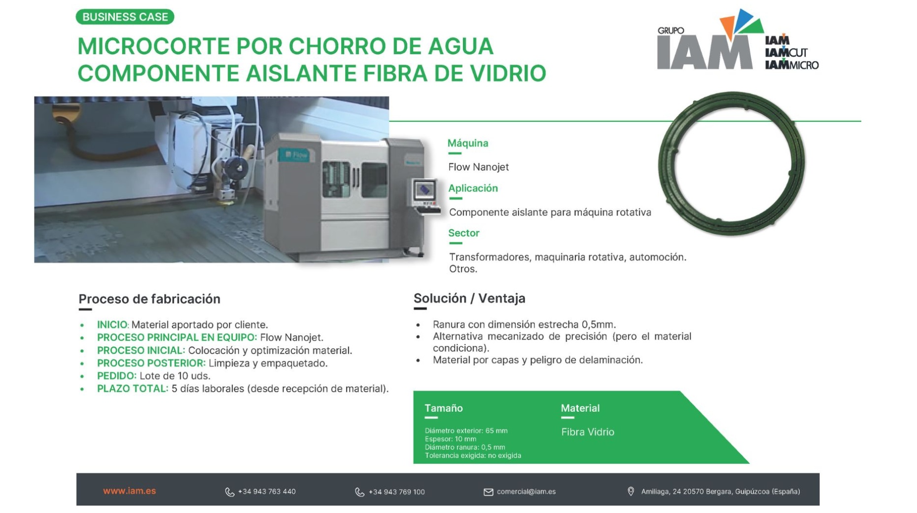 Blog 13 Microcorte por chorro de agua para componente aislante de fibra de vidrio